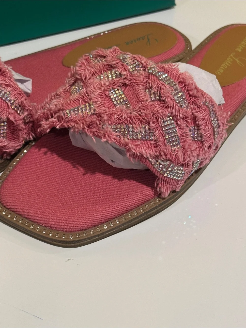 NIB Nina beaded flat sandals.